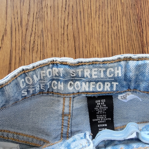 Boys Denim Jean Shorts H&M and AG Striped Tee Summer Size 6T 7T Bundle - Picture 3 of 16